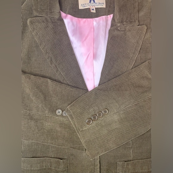 Juicy Couture Women’s Brown 3/4 Sleeve Corduroy Single Button Blazer Siz… - Picture 5 of 11